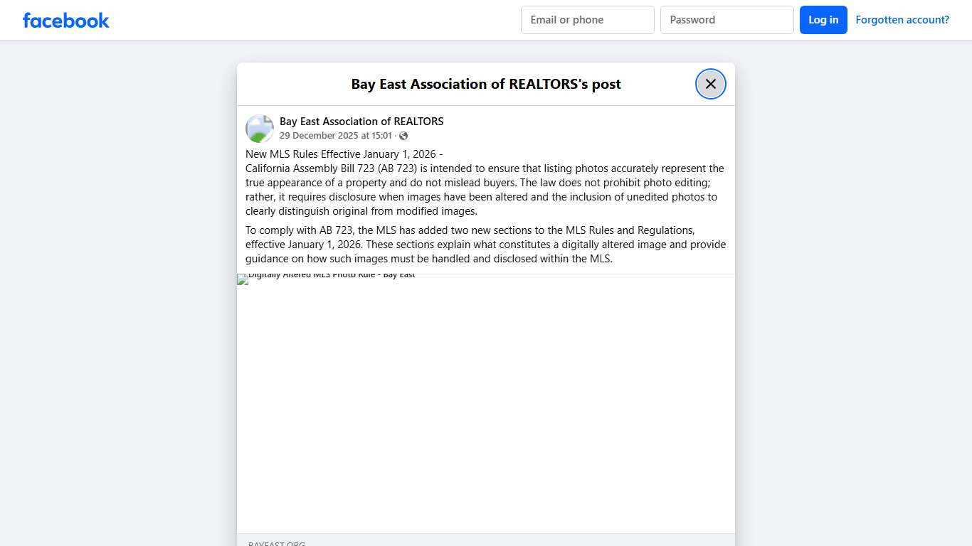 New MLS Rules Effective... - Bay East Association of REALTORS Facebook